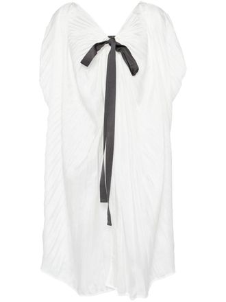 Shanshan Ruan pleated tops - White