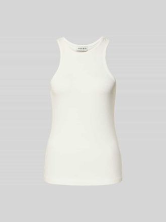 Anine Bing Slim Fit Top aus Viskose-Mix in Beige, Gr&ouml;&szlig;e L