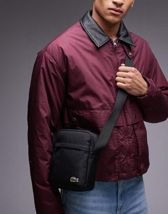 Lacoste Borsa reporter a tracolla nera-Nero