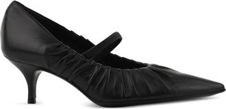 PAUL WARMER Geplooide pumps met kittenhak - Zwart