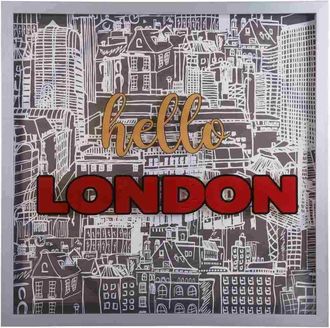 Wanderlust Deco Wanderlust Deco - Cuadro De Canvas Doble Impreso Con Marco 80x80x4
