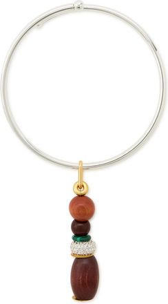 Timeless Pearly Bead Pendant Sterling Silver Hoop Necklace - Multicoloured - One Size