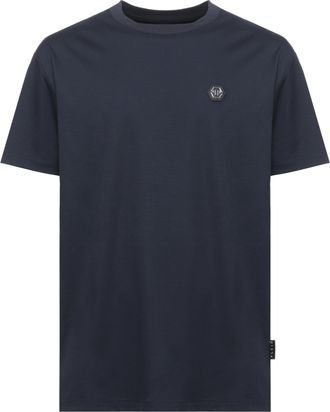 Philipp Plein Black Hexagon-Embellished Cotton T-Shirt