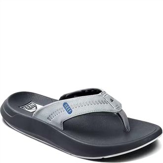 Reef Mens Swellsole Cruiser Flip Flops In Grey/light Grey/blue