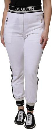 Dolce & Gabbana White Cotton Stretch Jogger SweatWomens Womens Pants (Pre-Owned)