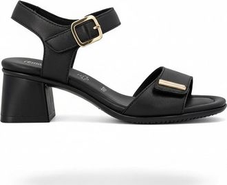 Remonte D1k54 Womens Ankle Strap Sandals Black Leather - Size UK 7.5