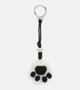 Loewe Charm para bolso Paw de borrego y piel