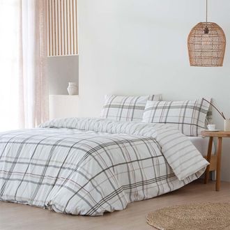 COTTON ARTEAN Funda n&oacute;rdica Percal Algod&oacute;n 200 Hilos Beige 260x240 Cama 180