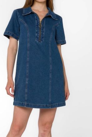 Velvet Heart Lia Shift Dress In River Denim