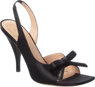 Dior Bow Satin Slingback Sandal