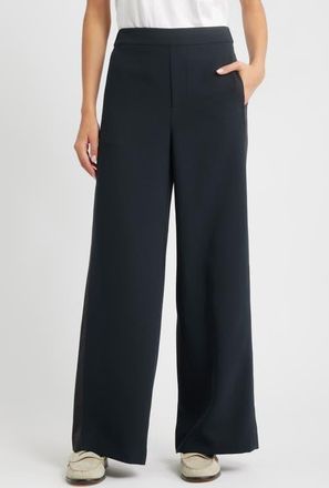 Rag & Bone Melanie Crepe Wide Leg Pants in Black at Nordstrom, Size X-Small