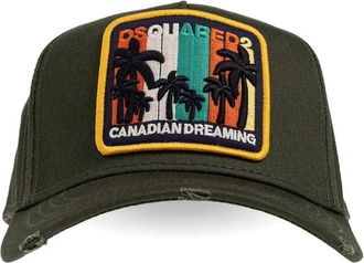 Dsquared2 Patch Baseball Cap - Heren - Petten - Groen - ONE Size - Accessoires