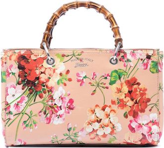 Gucci Pre-owned Gucci Medium Calfskin Blooms Bamboo Shopper Satchel Ladies IJOD6RGSH7PD2XEA