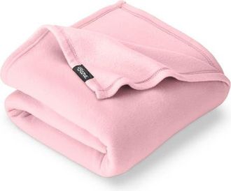 Bare Home Lightweight Polar Fleece Blanket in Light Pink at Nordstrom, Size King