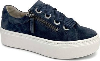 Aetrex Womens Aubrey Arch Support Platform Sneakers In Navy