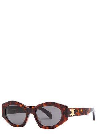 Celine Eyewear Cat-eye Womens Designer Sunglasses - Havana - Brown Havana - One Size