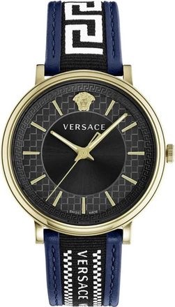 Versace Horloges - Heren - Horloges - Geel - ONE Size - Leer - Accessoires