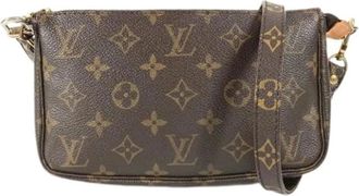 Louis Vuitton Pre-owned Shoulder Bags, female, Brown, Size: ONE SIZE Pre-owned Vintage Canvas Shoulder Bag