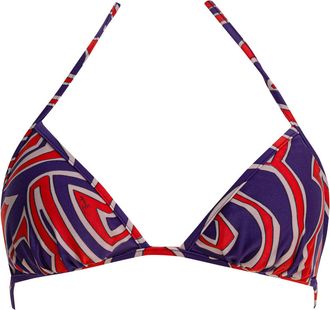 Pucci Top bikini a triangolo con stampa Pucci Labirinto