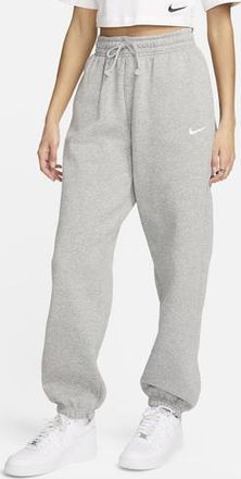 Nike Womens Phoenix HR OS Pants - Dark Grey Heather/White Size XXL