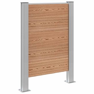 vidaXL Valla De Cubo De Basura Marr&oacute;n 85 X 12 X 115 Cm Aluminio Y Wpc Vidaxl