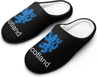 Generic Lion Rampant Scotland Scottish Funny Mens Cotton Slippers Soft Non-Slip Rubber Sole House Slipper Indoor Outdoor