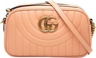 Gucci Pre-owned Gucci Small GG Marmont Matelasse Calfskin Vertical Ring Crossbody Ladies S450NKIU9TVVROA8