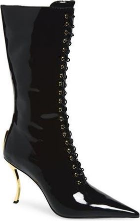 Jeffrey Campbell Pointed Toe Boot in Black Patent at Nordstrom Rack, Size 5.5