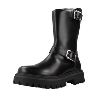 Geox Maquinnens Enkellaars - Dames - Schoenen - Zwart - Maat: 35 EU Synthetisch