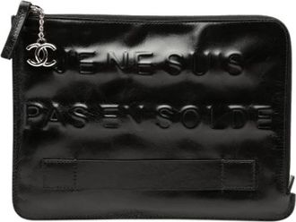 Chanel Pre-owned Clutch - Dames - Vintage Clutch - Zwart - ONE Size - Leer - Vintage