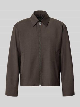Drykorn Regular Fit Hemdjacke mit Rei&szlig;verschluss Modell RIKKO in Dunkelbraun, Gr&ouml;&szlig;e XXL