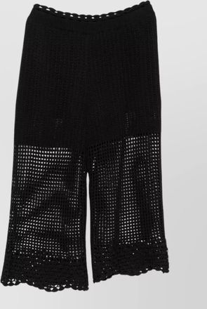 Iro crochet mid length shorts elastic waistband