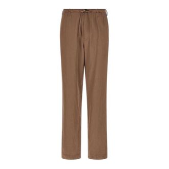 Dries Van Noten Straight Trousers, male, Brown, Size: L Penny Long Trousers