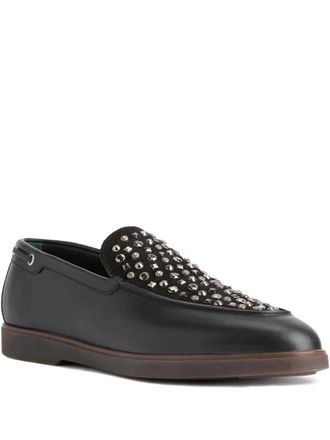 Giuseppe Zanotti studded leather loafers - Black