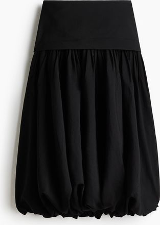 H&M Ballonjupe in Midil&auml;nge - Schwarz