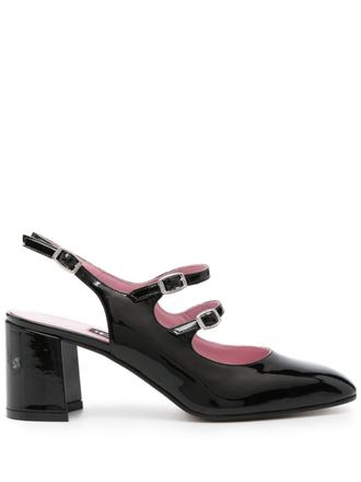 Carel 70mm lakleren pumps - Zwart