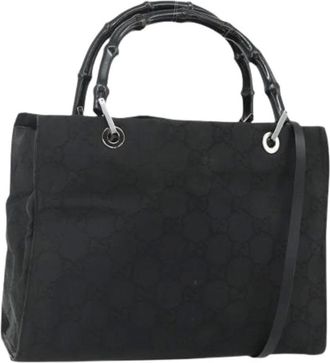 Gucci Pre-owned Handbags, female, Black, Size: ONE SIZE Pre-owned Vintage GG Canvas Hand Bag