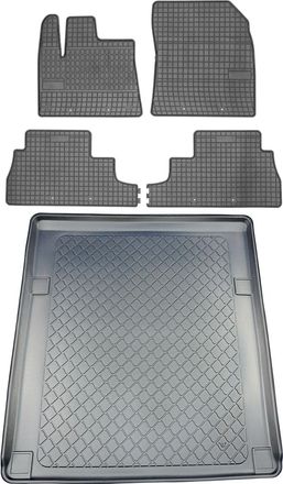 OEM Opel Combo E Life Xl Van Desde 06.2018 Set - Alfombrillas De Goma Para Coche + Alfombrilla Para Maletero