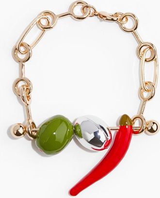H&M Barbell-pendant Bracelet in Gold-Colored at Nordstrom