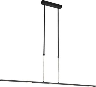 QAZQA Lampada a sospensione bold - Moderno - Alluminio,Acciaio - Nero - Oblungo (non sostituibile) led Max. 5 x 25 Watt - Qazqa
