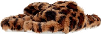 J/Slides J-Slides Lovlie Leopard Faux Fur LOVLIE-983 Womens
