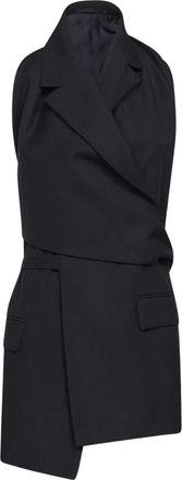 Dries Van Noten Geline Vest - Dames - Gillet - Zwart - S - Wol - Kostuums