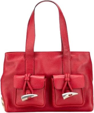 Burberry Pre-owned Handbags, female, Red, Size: ONE SIZE Pre-owned Vintage Handbag