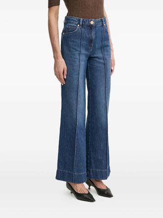 Luisa Spagnoli Katoenen jeans met split - Blauw