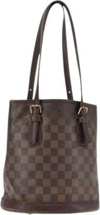 Louis Vuitton Pre-owned Bucket Bags, female, Brown, Size: ONE SIZE Pre-owned Canvas Bucket Bag