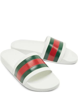 Gucci Pursuit 72 Web slides - men - Rubber/Rubber/Rubber - 46 - White