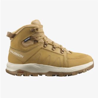Salomon Womens Outchill Ts Cswp Winter Hiking Boots In Taffy / Almond Milk / Rawhide