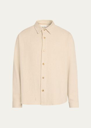 Frame Denim Textured Cotton-Blend Shirt