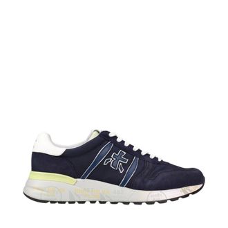 Premiata Lander Nylon and Suede Sneakers for Men in Stylish Navy