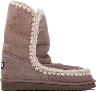 Mou Schoenen, Dames, Grijs, 38 EU, Su&egrave;de, Grijze Winterlaarzen met 3 cm Hak